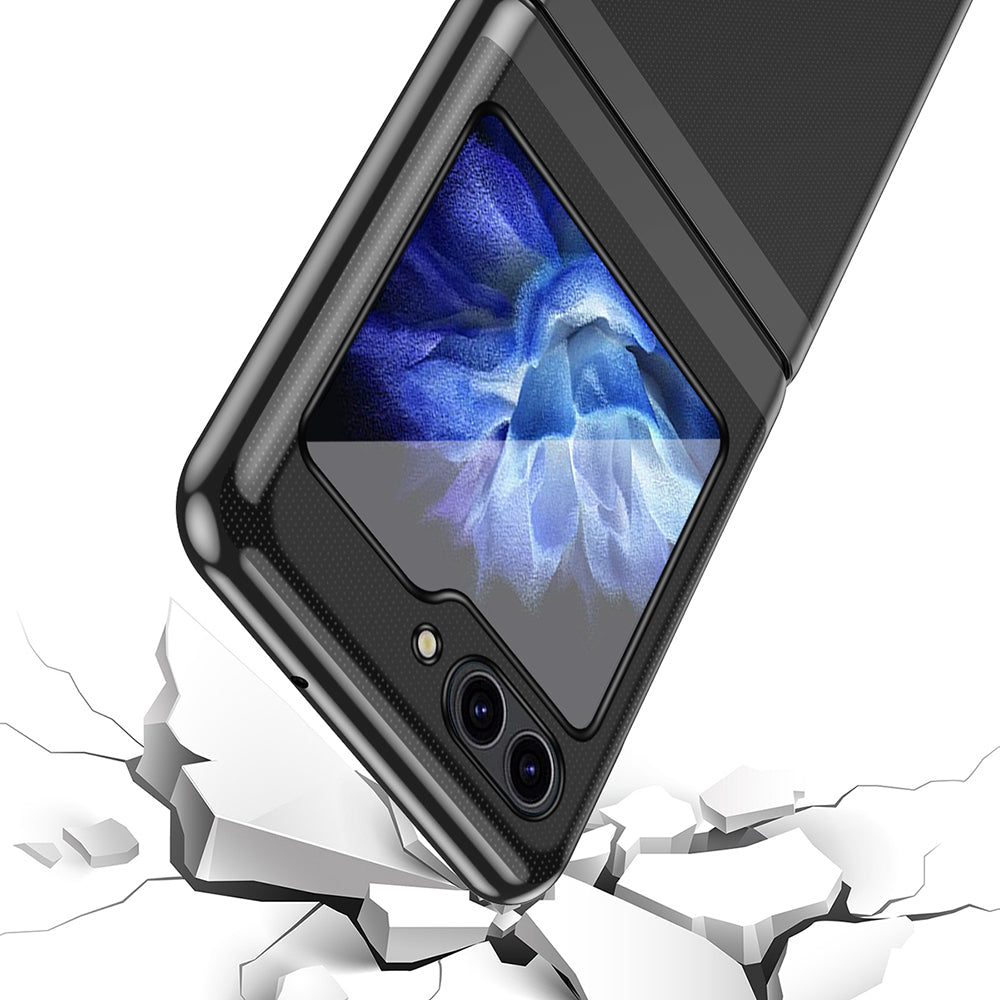 Clear Back Cover for Samsung Galaxy Z Flip5 5G Hard PC Electroplating Frame Phone Case Clear Back Cover for Samsung Galaxy Z Flip5 5G Hard PC Electroplating Frame Phone Case